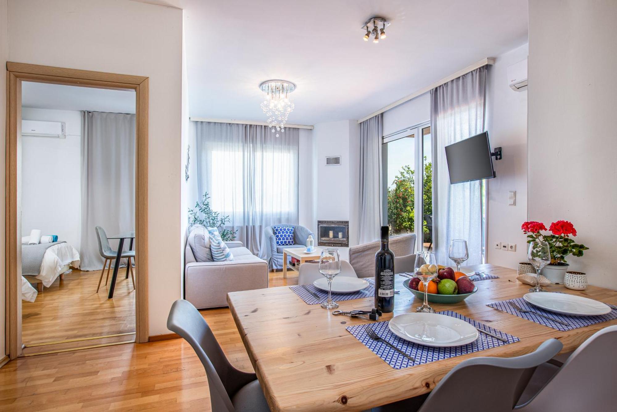 Dimitra Apartment With Private Pool And Sea View -The Ground Floor Of A Two Storey Building Daratsos Exterior photo